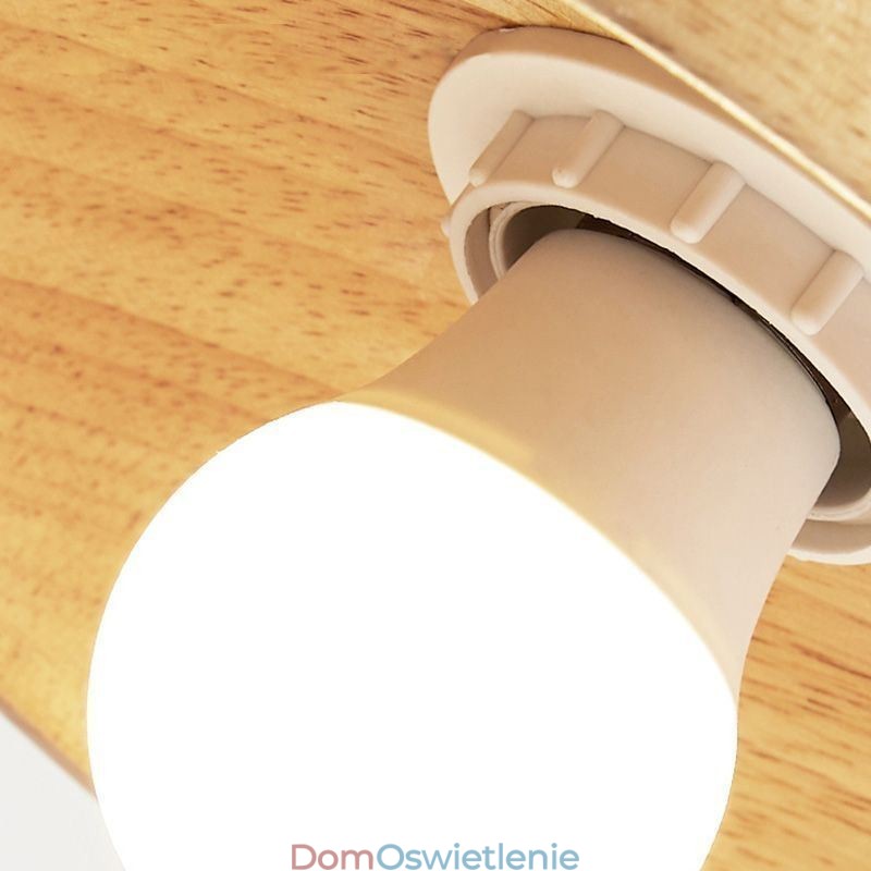 Japońska lampa wisząca z drewna, lampa wisząca w kształcie kapelusza