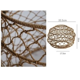 Nowoczesna duszpasterska lampa wisząca Kreatywna lampa wisząca z rattanu ze składanym kloszem