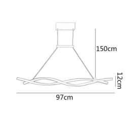 Nowoczesna lampa wisząca Twist Design lampa wisząca jadalnia