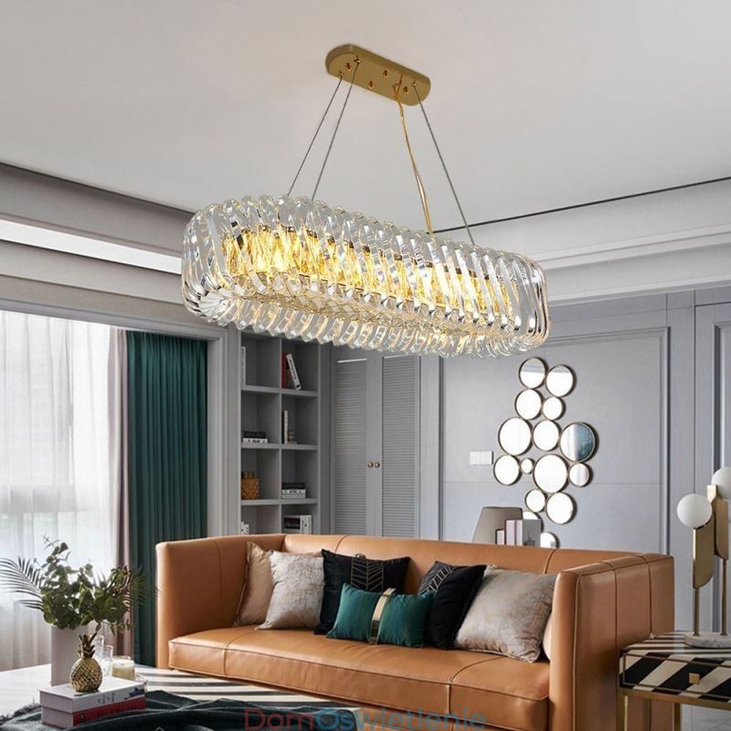 Luksusowa szklana lampa wisząca w stylu europejskim żyrandol