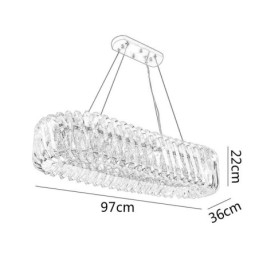 Luksusowa szklana lampa wisząca w stylu europejskim żyrandol