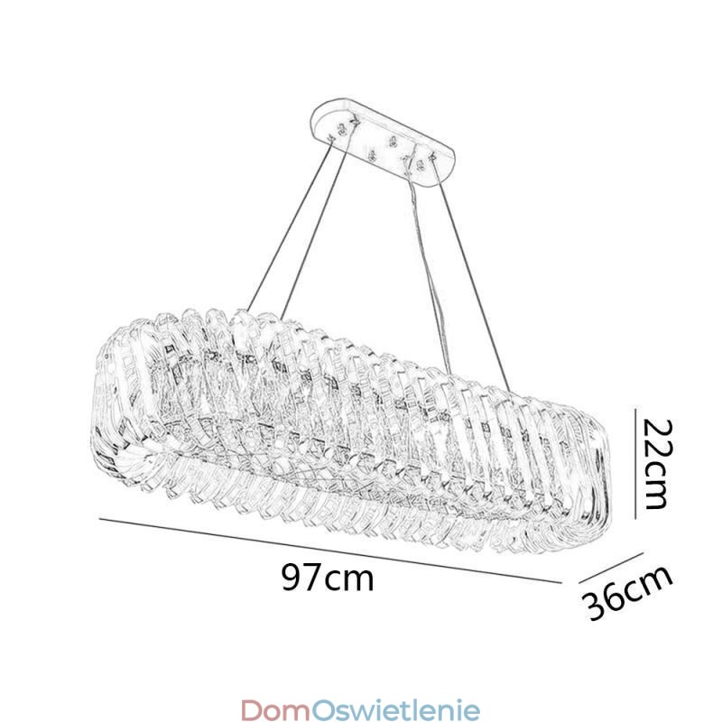 Luksusowa szklana lampa wisząca w stylu europejskim żyrandol