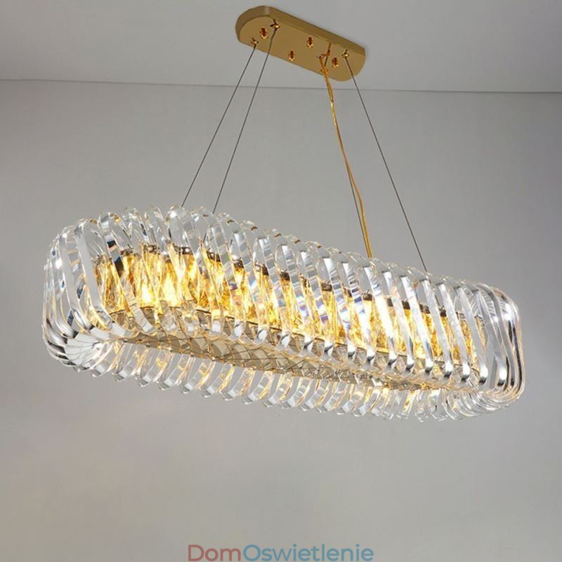 Luksusowa szklana lampa wisząca w stylu europejskim żyrandol