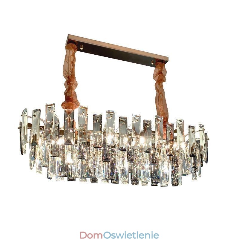 Europejskie szklane żyrandole, lampy wiszące owalne