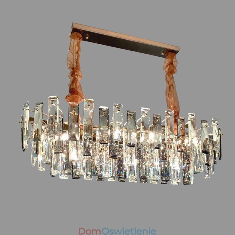 Europejskie szklane żyrandole, lampy wiszące owalne
