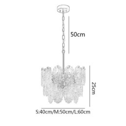 Nowoczesna szklana lampa wisząca dekoracja brązowo-złoty żyrandol
