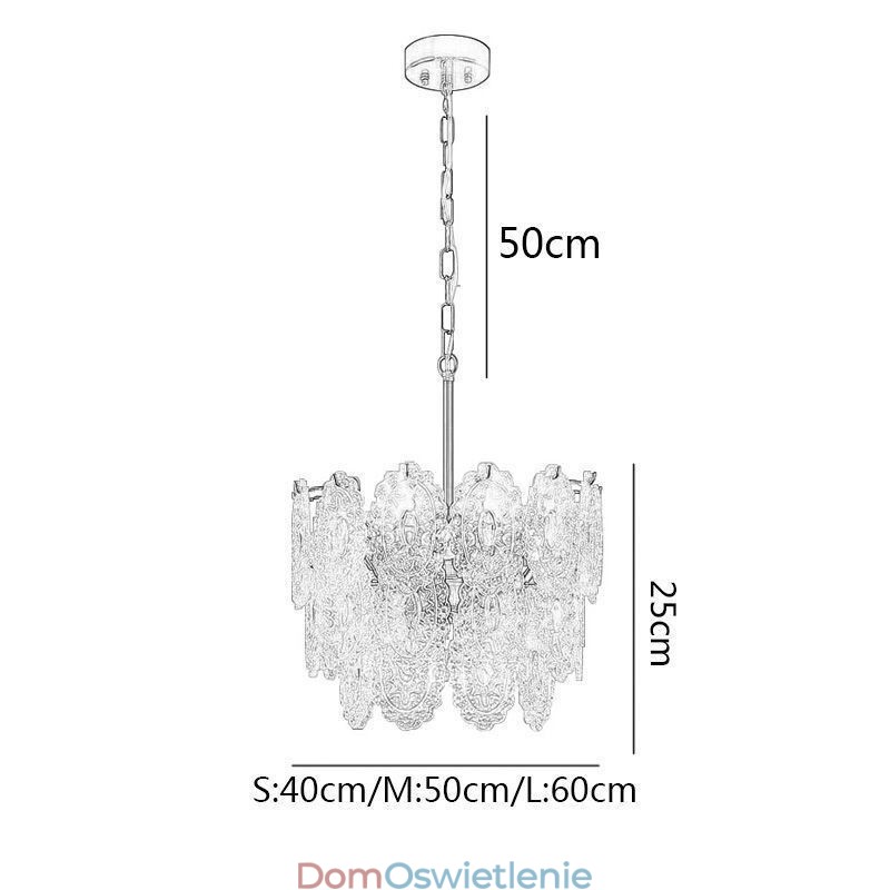 Nowoczesna szklana lampa wisząca dekoracja brązowo-złoty żyrandol