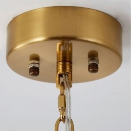 Nowoczesna szklana lampa wisząca dekoracja brązowo-złoty żyrandol