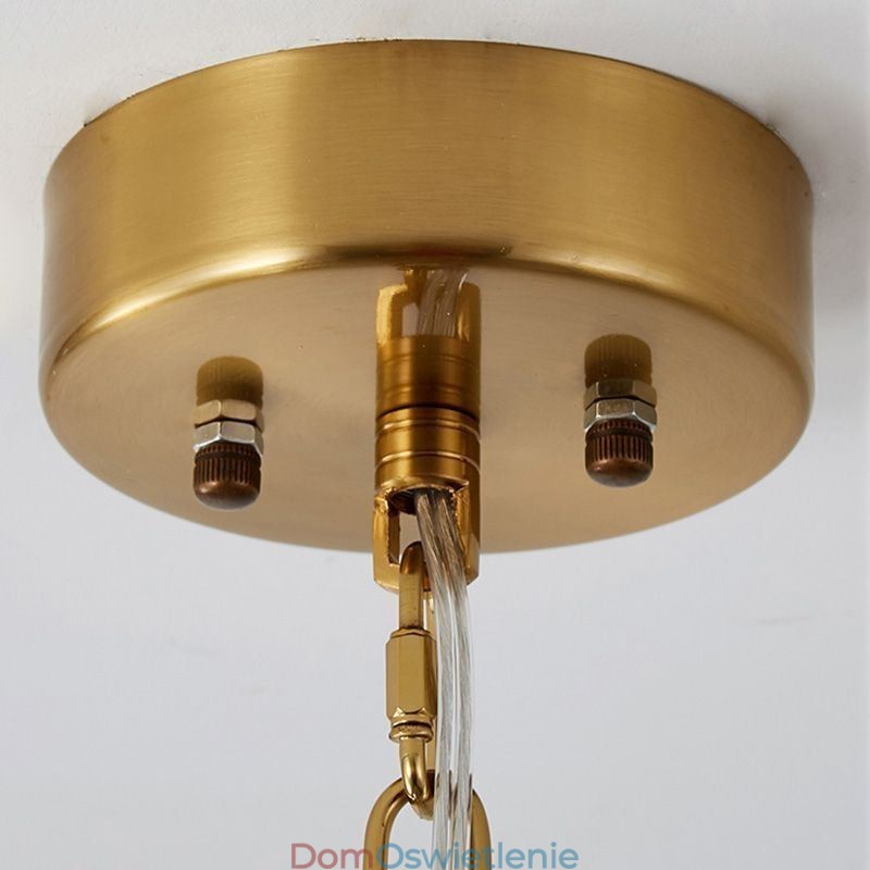 Nowoczesna szklana lampa wisząca dekoracja brązowo-złoty żyrandol