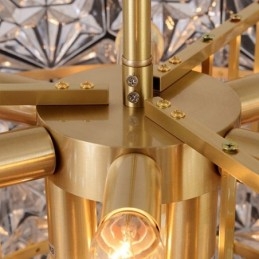Europejska szklana lampa wisząca nowoczesny żyrandol w kształcie stożka