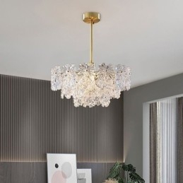 Luksusowa lampa wisząca do wystroju domu, szklany żyrandol, salon