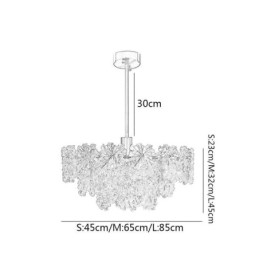 Luksusowa lampa wisząca do wystroju domu, szklany żyrandol, salon