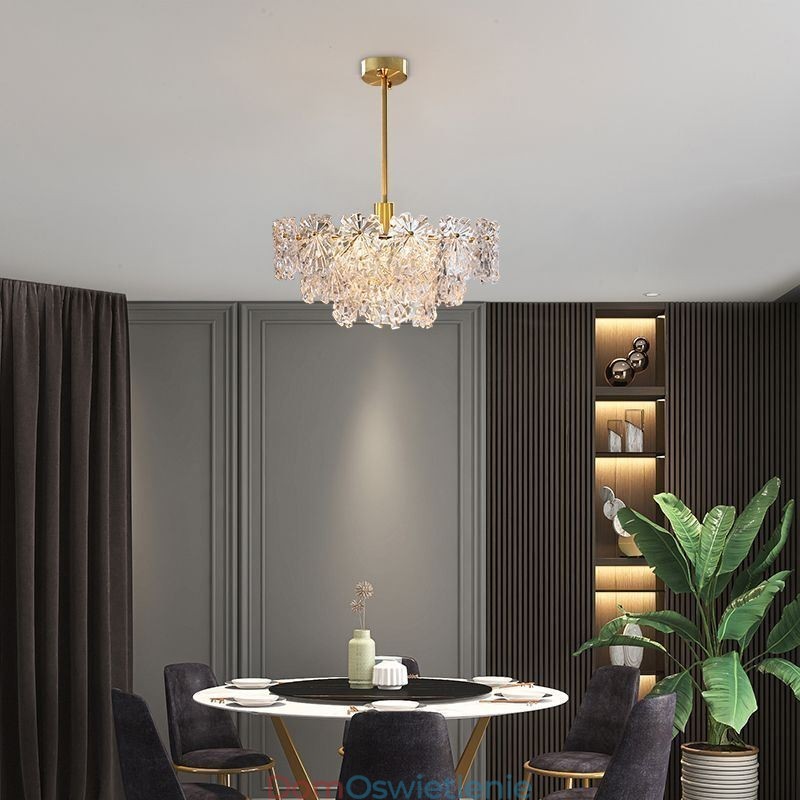 Luksusowa lampa wisząca do wystroju domu, szklany żyrandol, salon