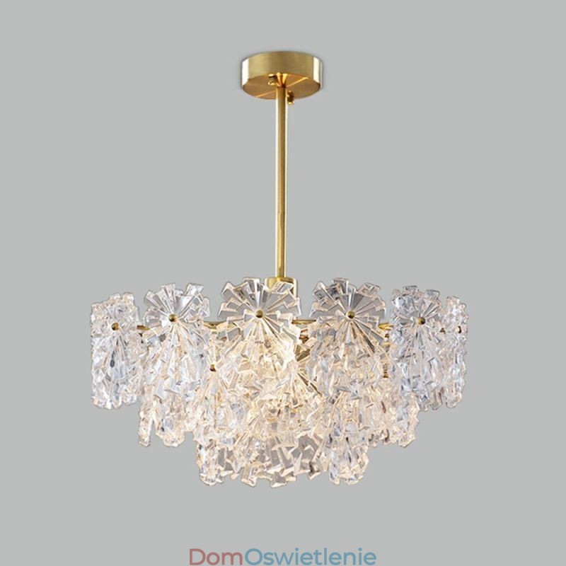 Luksusowa lampa wisząca do wystroju domu, szklany żyrandol, salon