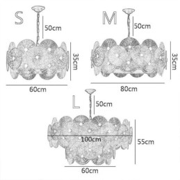 Nowoczesny żyrandol Spark Disc Firework Glass Pendant Lamp Home Deco Lighting