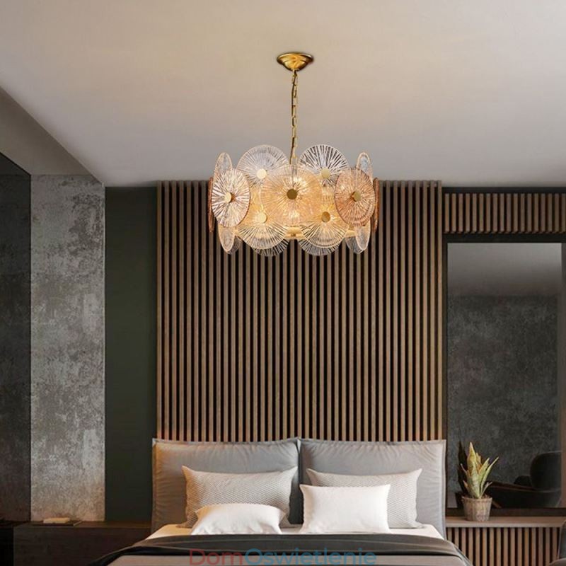 Nowoczesny żyrandol Spark Disc Firework Glass Pendant Lamp Home Deco Lighting