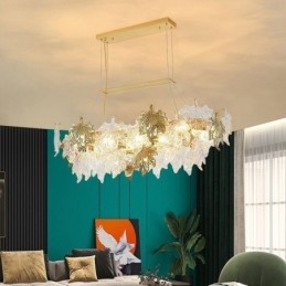 Klonowy liść wiszący lampa domowa dekoracja szkło oświetlenie