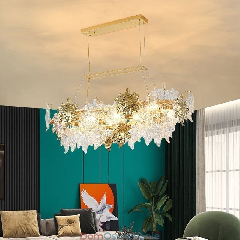 Klonowy liść wiszący lampa domowa dekoracja szkło oświetlenie