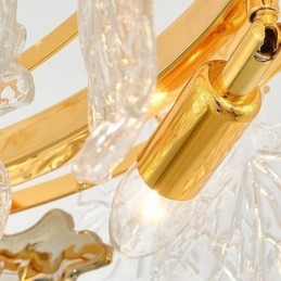 Klonowy liść wiszący żyrandol europejski wystrój domu szklany żyrandol