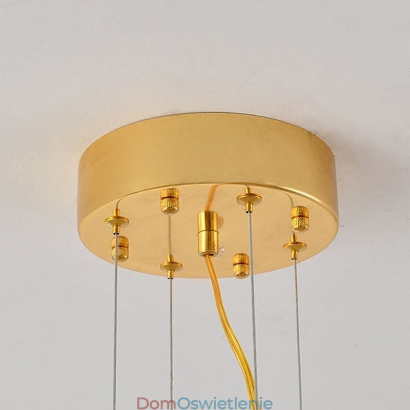 Europejski szklany wiszący żyrandol w kształcie wachlarza