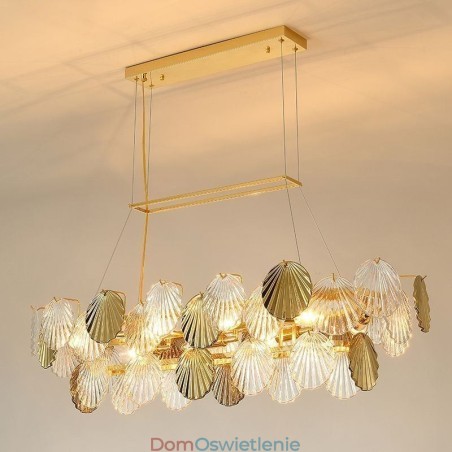 Luksusowy szklany żyrandol modna lampa wisząca w kształcie muszli Luksusowy szklany żyrandol modna lampa wisząca w kształcie muszli
