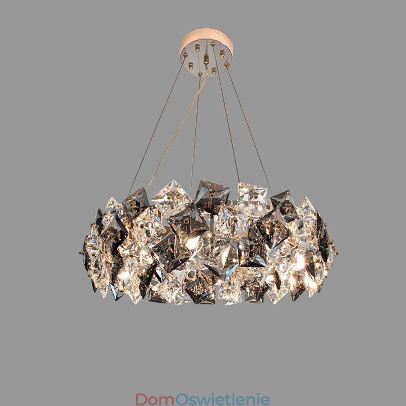 Lekki luksusowy szklany żyrandol nowoczesna minimalistyczna lampa wisząca salon