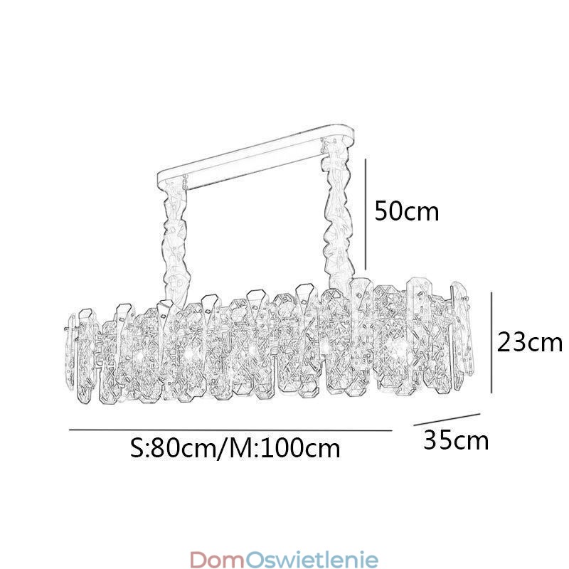 Nowoczesne szklane oświetlenie wiszące Luksusowe oświetlenie wiszące Jadalnia