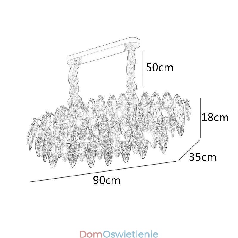 Luksusowa lampa wisząca do domu, dekoracja szklana, żyrandol, salon