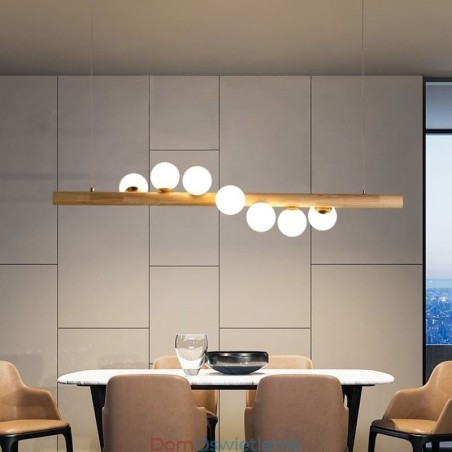 Magiczna fasolka wisząca lampa wisząca z drewna Magiczna fasolka wisząca lampa wisząca z drewna