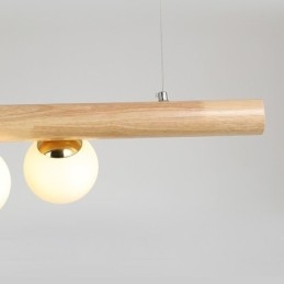 Magiczna fasolka wisząca lampa wisząca z drewna