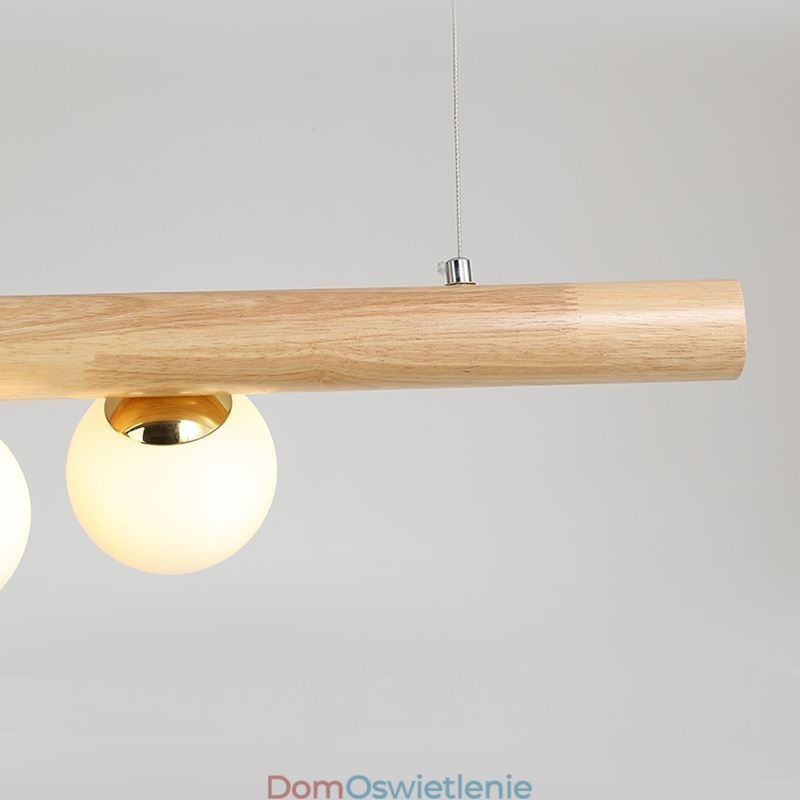 Magiczna fasolka wisząca lampa wisząca z drewna