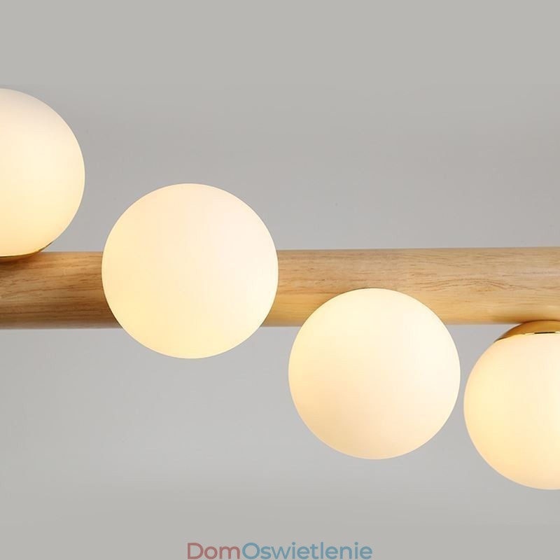 Magiczna fasolka wisząca lampa wisząca z drewna