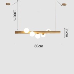 Magiczna fasolka wisząca lampa wisząca z drewna