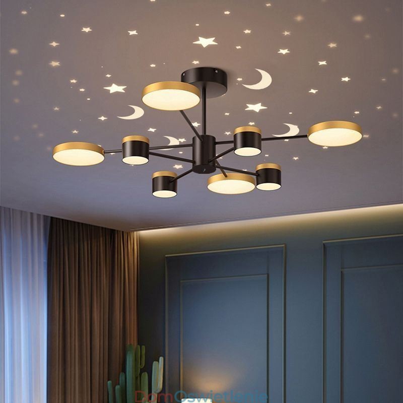 Żyrandol Gwiazda Projekcja Wisząca Lampa