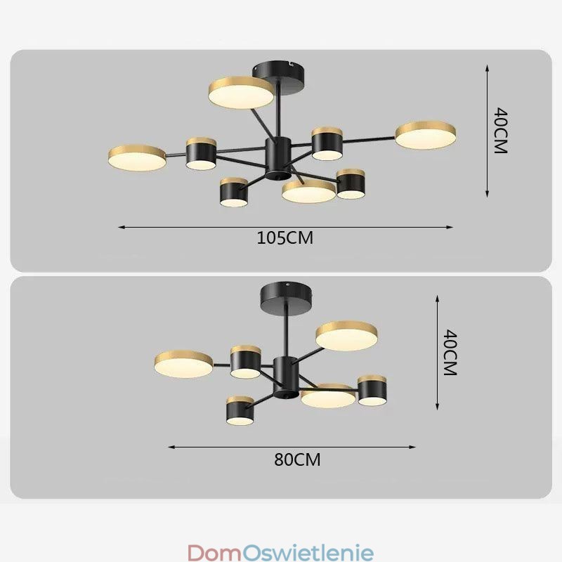 Żyrandol Gwiazda Projekcja Wisząca Lampa