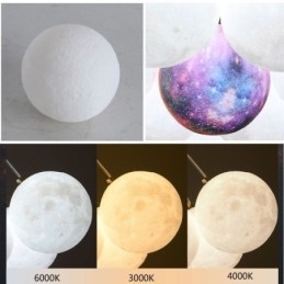 Żyrandol Moon Bubble Nowoczesna lampa wisząca w kształcie kulek 3D