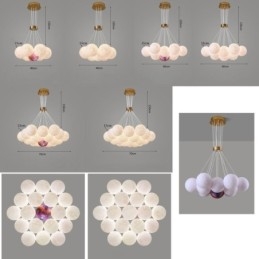 Żyrandol Moon Bubble Nowoczesna lampa wisząca w kształcie kulek 3D