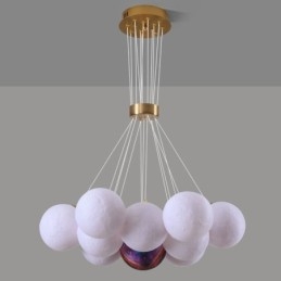 Żyrandol Moon Bubble Nowoczesna lampa wisząca w kształcie kulek 3D