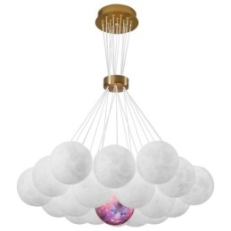Żyrandol Moon Bubble Nowoczesna lampa wisząca w kształcie kulek 3D