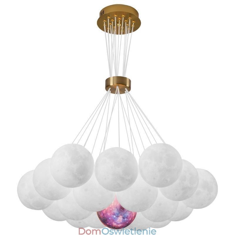 Żyrandol Moon Bubble Nowoczesna lampa wisząca w kształcie kulek 3D