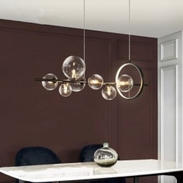 Nowoczesna szklana bańka wisząca lampa G9 żarówki żyrandol