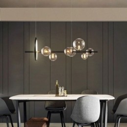 Nowoczesna szklana bańka wisząca lampa G9 żarówki żyrandol