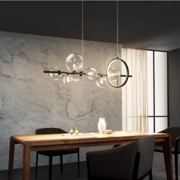 Nowoczesna szklana bańka wisząca lampa G9 żarówki żyrandol