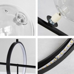Nowoczesna szklana bańka wisząca lampa G9 żarówki żyrandol