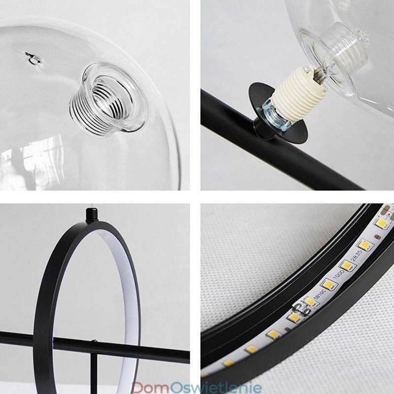 Nowoczesna szklana bańka wisząca lampa G9 żarówki żyrandol