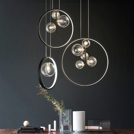Nordic Wisząca Lampa Szklane Bąbelki Okrągły Żyrandol Nowoczesny Salon Lampa Nordic Wisząca Lampa Szklane Bąbelki Okrągły Żyrandol Nowoczesny Salon Lampa