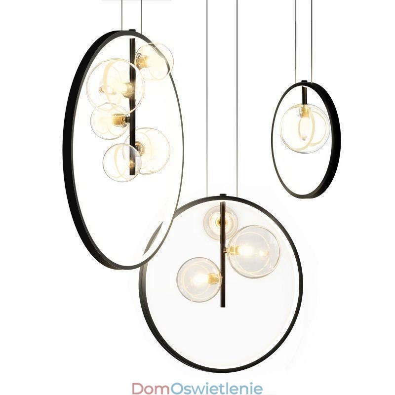 Nordic Wisząca Lampa Szklane Bąbelki Okrągły Żyrandol Nowoczesny Salon Lampa