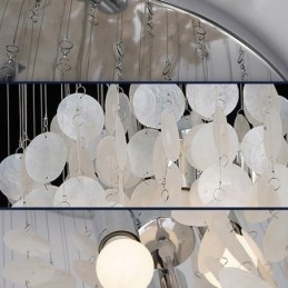 Nowoczesna lampa wisząca muszla, współczesne oświetlenie sufitowe do jadalni