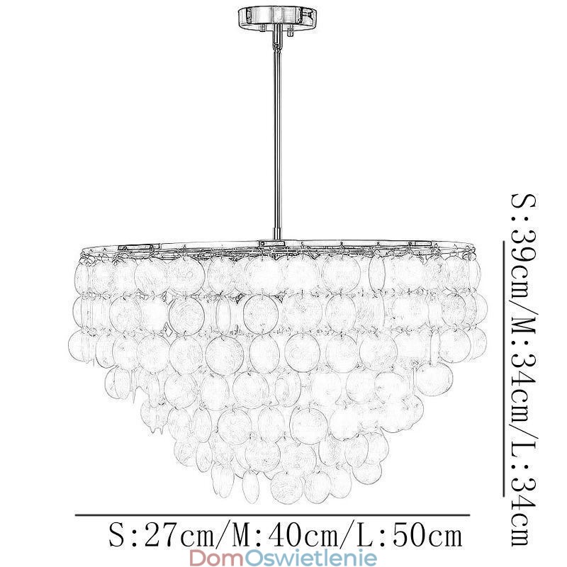 Europejska muszla morska wisząca lampa nowoczesna lampa wisząca