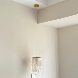 Nowoczesna lampa wisząca Capiz Współczesne mini oświetlenie sufitowe wiszące jadalnia